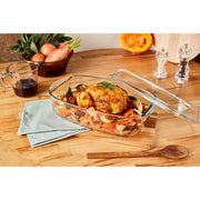 Duralex - Duralex Ovenchef Reversible Casserole Dish with Cover 35 x 22cm