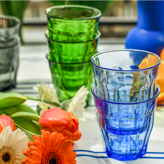 Duralex - Duralex Picardie Green Glass Tumbler 250 ml, Set of 6
