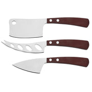 Legnoart - Latte Vivo Japanese Steel Cheese Knife Set with Dark Stamina Wood Handle