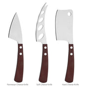 Legnoart - Latte Vivo Japanese Steel Cheese Knife Set with Dark Stamina Wood Handle