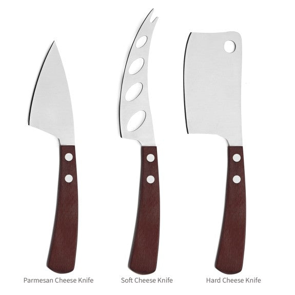 Legnoart - Latte Vivo Japanese Steel Cheese Knife Set with Dark Stamina Wood Handle