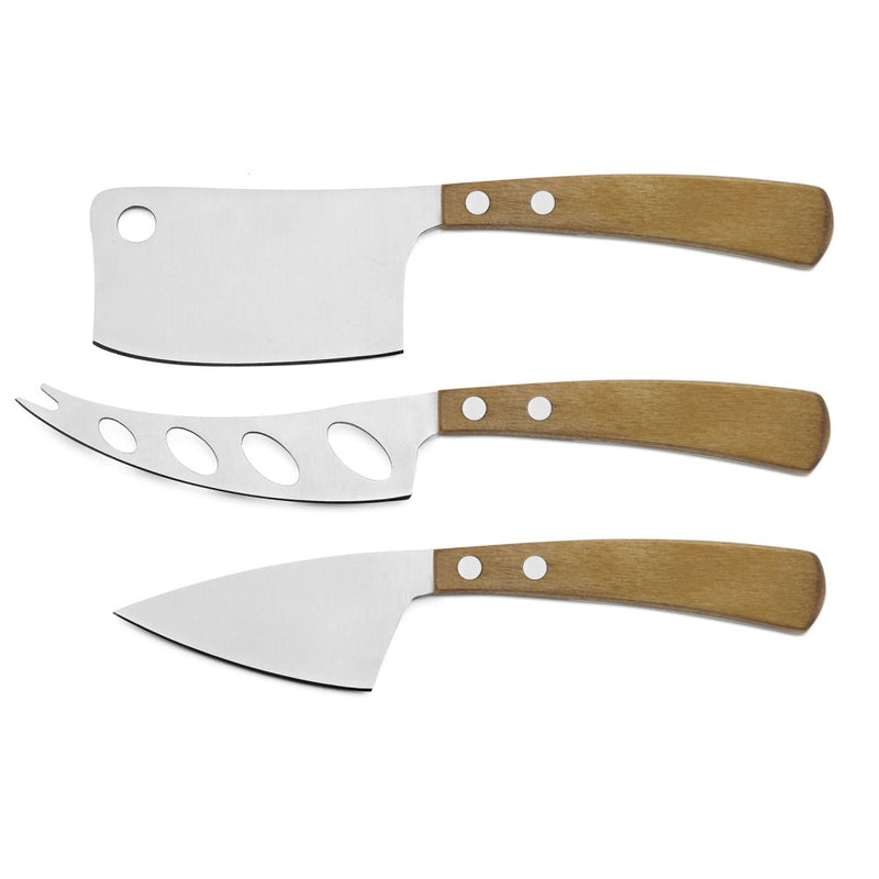 Legnoart - Latte Vivo Japanese Steel Cheese Knife Set with Light Stamina Wood Handle