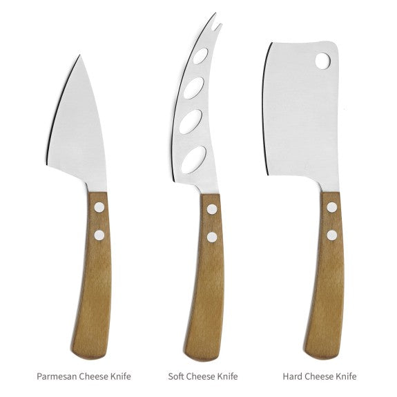 Legnoart - Latte Vivo Japanese Steel Cheese Knife Set with Light Stamina Wood Handle
