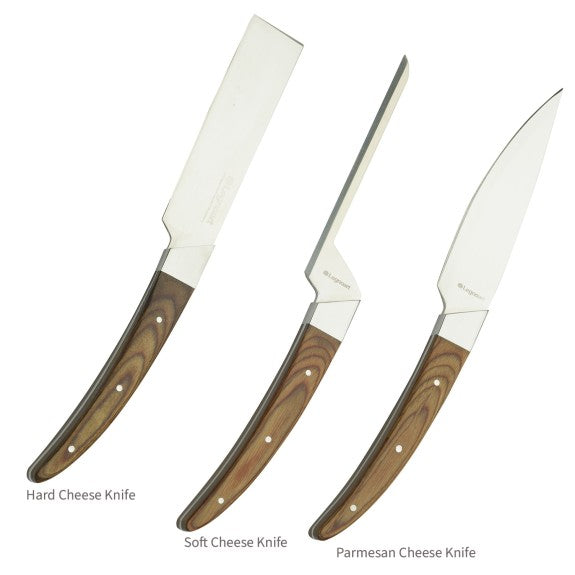 Legnoart - Caseus Japanese Steel Cheese Knife Set with Light Stamina Wood Handle