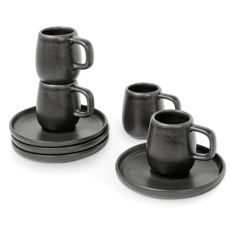Mesa Ceramics - Mesa Ceramics Uno Granite Stoneware Espresso Cup and Saucer 75 ml