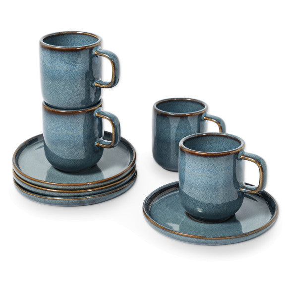 Mesa Ceramics - Mesa Ceramics Uno Blue Stoneware Espresso Cup and Saucer 75ml