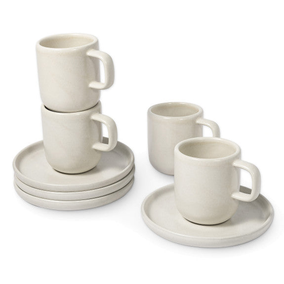 Mesa Ceramics - Mesa Ceramics Uno Marble Stoneware Espresso Cup and Saucer 75ml