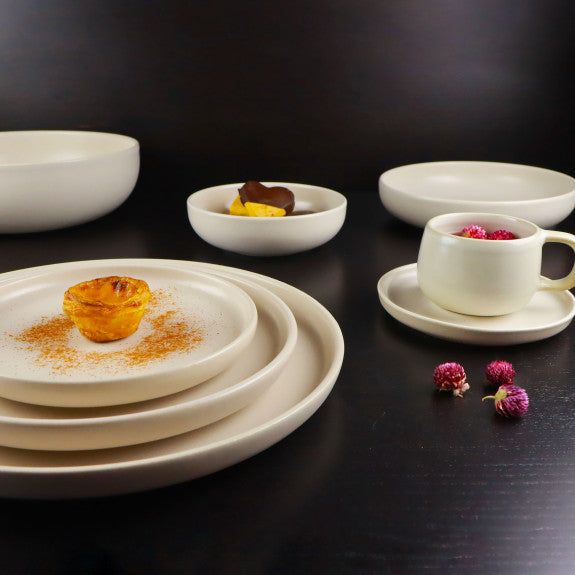 Mesa Ceramics - Mesa Ceramics Uno Marble Stoneware Tea Cup and Saucer 225ml