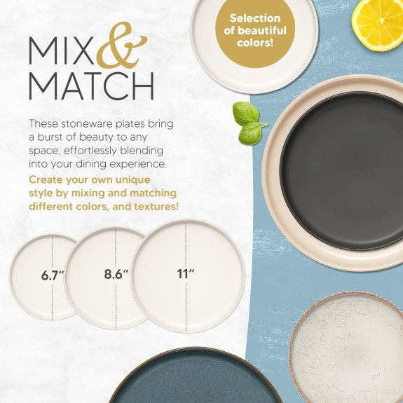 Mesa Ceramics - Mesa Ceramics Uno Bianco Stoneware Dinner Plate 28cm