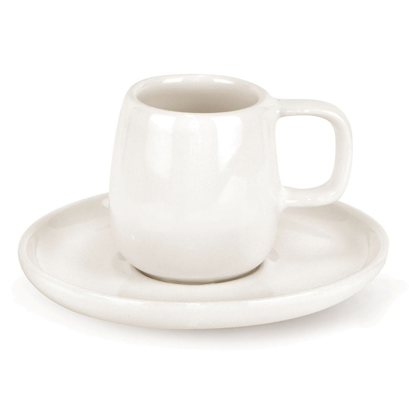 Mesa Ceramics - Mesa Ceramics Uno Bianco Stoneware Espresso Cup and Saucer 75ml