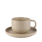 Mesa Ceramics - Mesa Ceramics Uno Speckle Nature Stoneware Tea Cup and Saucer 220ml