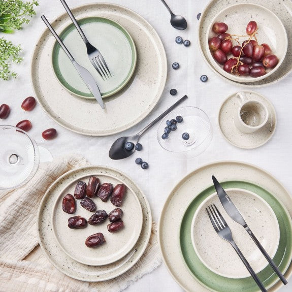 Mesa Ceramics - Mesa Ceramics Uno Speckle Nature Stoneware Tea Cup and Saucer 220ml
