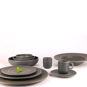 Mesa Ceramics - Mesa Ceramics Unico Anthracite Coffee Cup and Saucer 93 ml