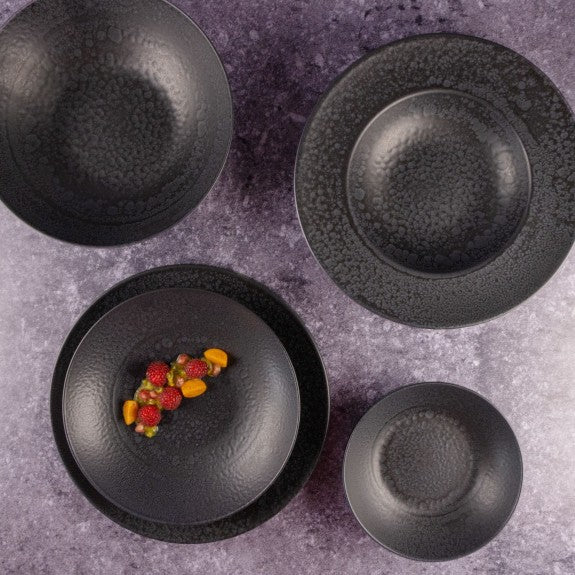 Mesa Ceramics - Mesa Ceramics Black Hammered Dinner Plate 27 cm