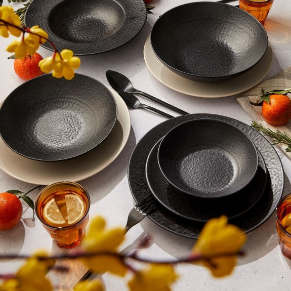 Mesa Ceramics - Mesa Ceramics Marble Hammered Dinner Plate 27 cm