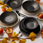 Mesa Ceramics - Mesa Ceramics Marble Hammered Stoneware Presentation Plate 33 cm