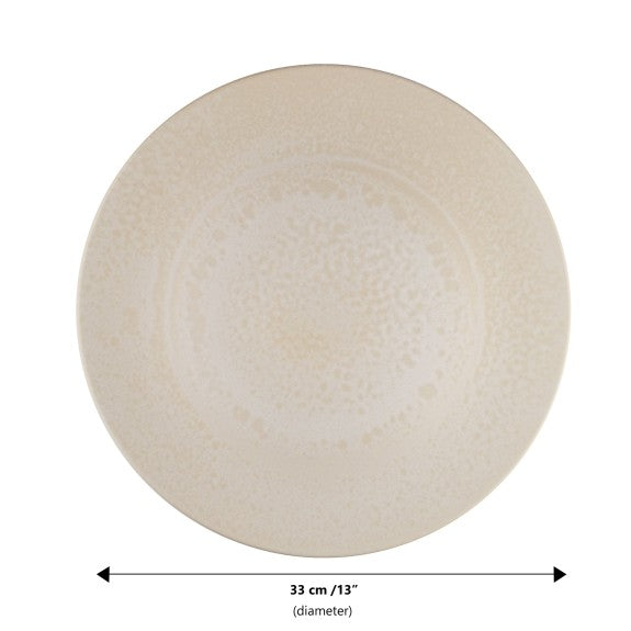 Mesa Ceramics - Mesa Ceramics Marble Hammered Stoneware Presentation Plate 33 cm