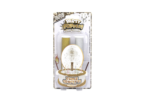 BEST PARTY EVER! - Cake Topper Party Popper - Gold & Silver
