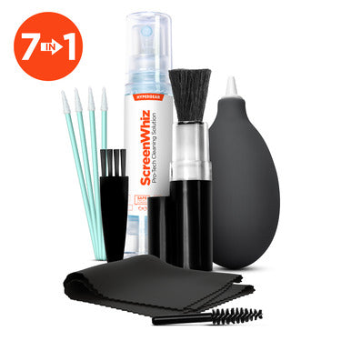 Hypergear - ScreenWhiz 3-in-1 Screen Cleaning Kit 8PC Countertop POP (Kit includes a 2 fl oz bottle of cleaning solution, a microfiber cloth, and a carrying pouch)