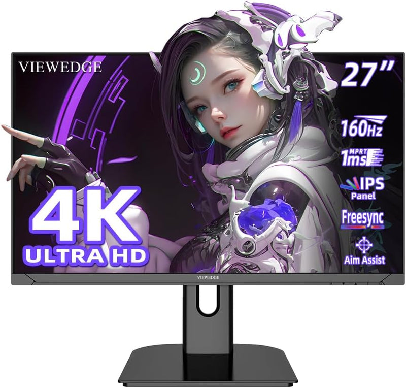 Viewedge - Viewedge Gaming Monitor 27in UHD 4K (3840x2160p) up to 160hz   - Black