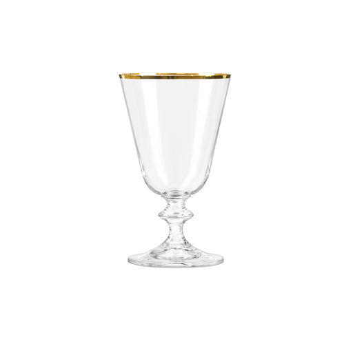 Bohemia Crystal - Bella - Red Wine Glass with Gold Rim - Single