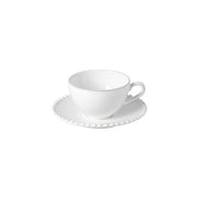 Costa Nova - Pearl White Tea Cup and Saucer