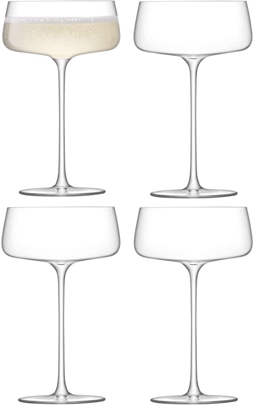 LSA - Metropolitan Champagne Saucer 300 mL Clear (4 Pack)