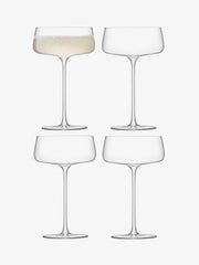 LSA - Metropolitan Champagne Saucer 300 mL Clear (4 Pack)