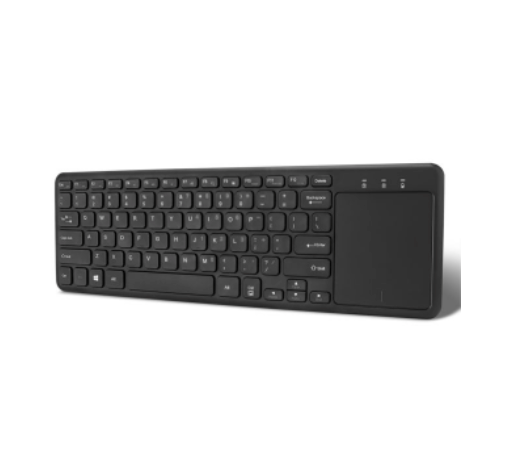 Adesso - Keyboard Wireless Mini with Built-in Multi-Gesture Touchpad Ultra Slim PC/Mac - Black