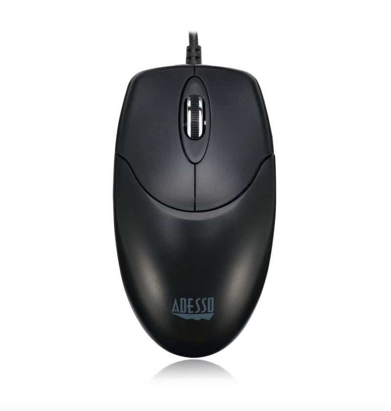 Adesso - Mouse Wired M6 3 Buttons optical scroll up to 1000dpi PC/Mac - Black