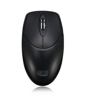 Adesso - Mouse Wireless Antimicrobial M60 3 Buttons optical scroll up to 1200dpi PC/Mac - Black