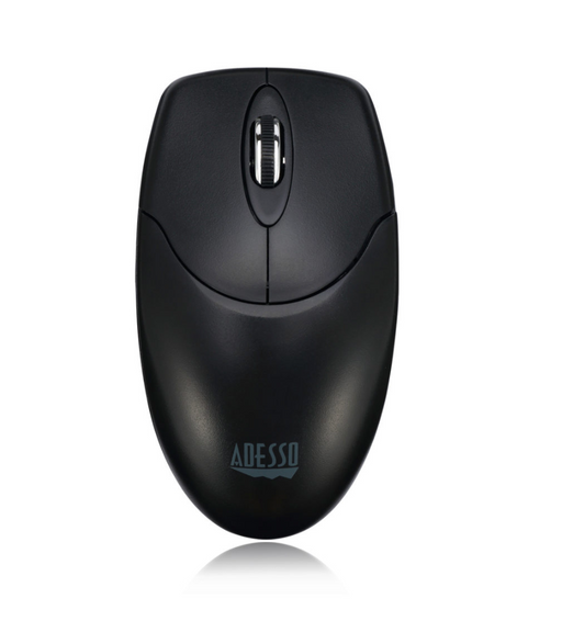 Adesso - Mouse Wireless Antimicrobial M60 3 Buttons optical scroll up to 1200dpi PC/Mac - Black