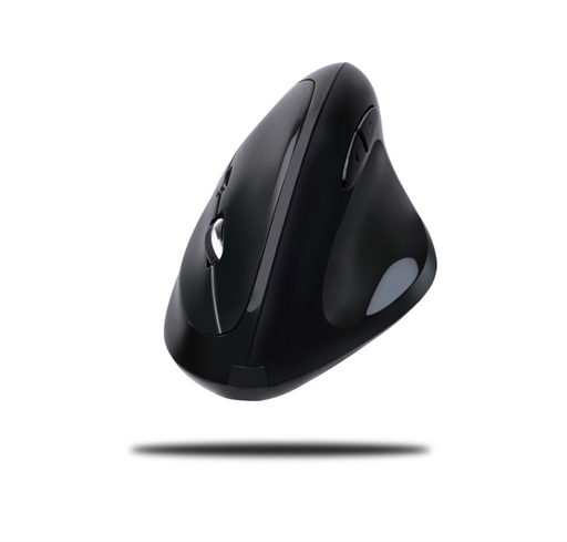 Adesso - Mouse Wireless Vertical E30 6 Buttons Programmable up to 4800dpi Right Hand - Black