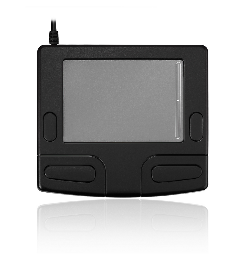 Adesso - Touchpad 4 Button Smart Cat Glidepoint Multi-Touch with 2 Programmable Buttons USB Wired PC/Mac - Black