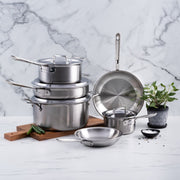 All-Clad - D5 Stainless Brushed 5 - Ply Bonded Cookware Set - 10-Piece Set