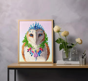 DIAMOND DOTZ - BOHEMIAN OWL (20.1" x 16.1" - 51cm x 41cm) - Limolin 