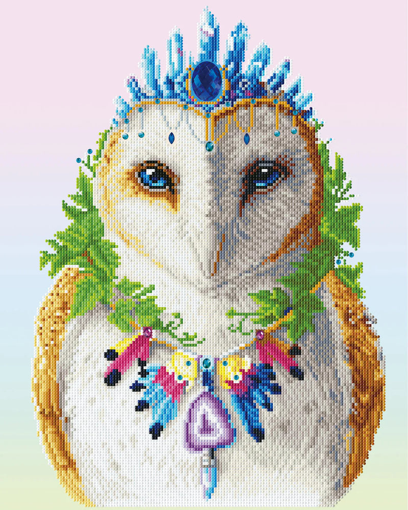 DIAMOND DOTZ - BOHEMIAN OWL (20.1" x 16.1" - 51cm x 41cm) - Limolin 
