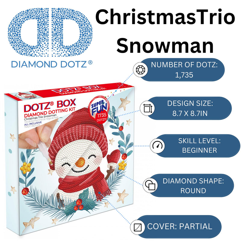 DIAMOND DOTZ - ChristmasTrio Snowman - Limolin 