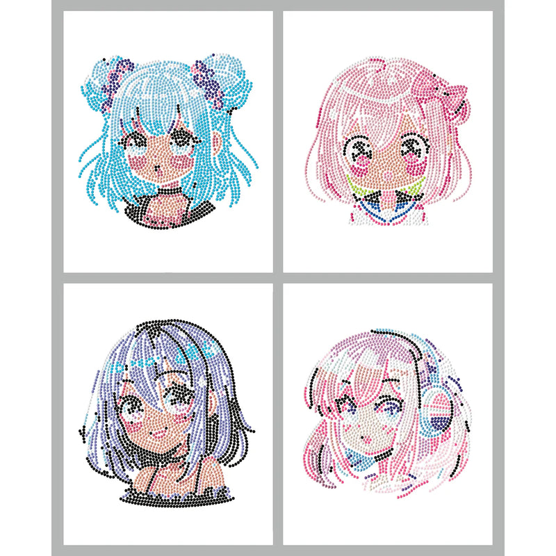 DIAMOND DOTZ - DOTZIES FLOCK - NEON ANIME GIRLS - Limolin 