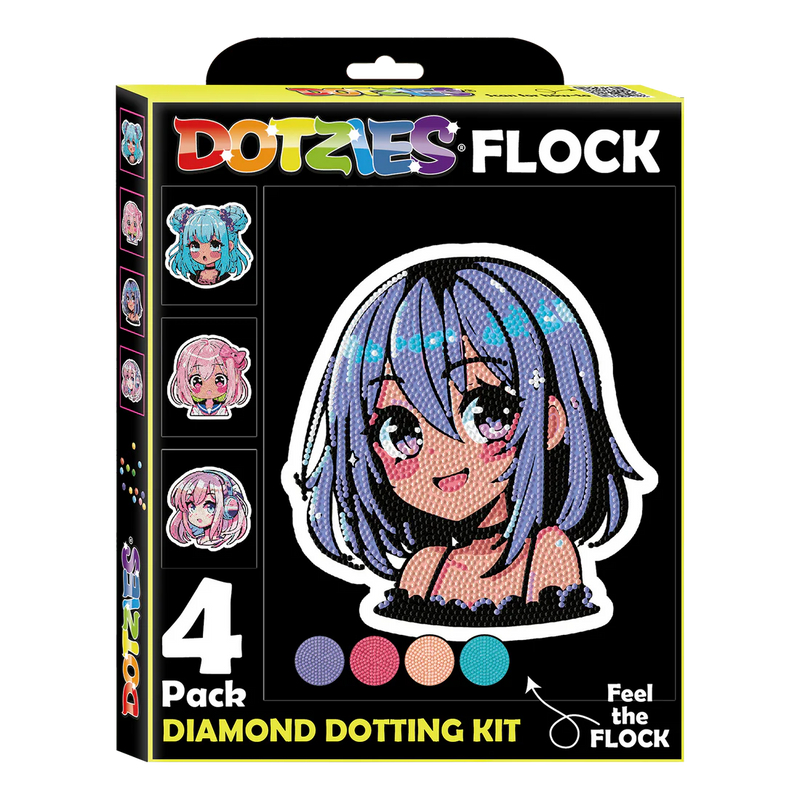 DIAMOND DOTZ - DOTZIES FLOCK - NEON ANIME GIRLS - Limolin 