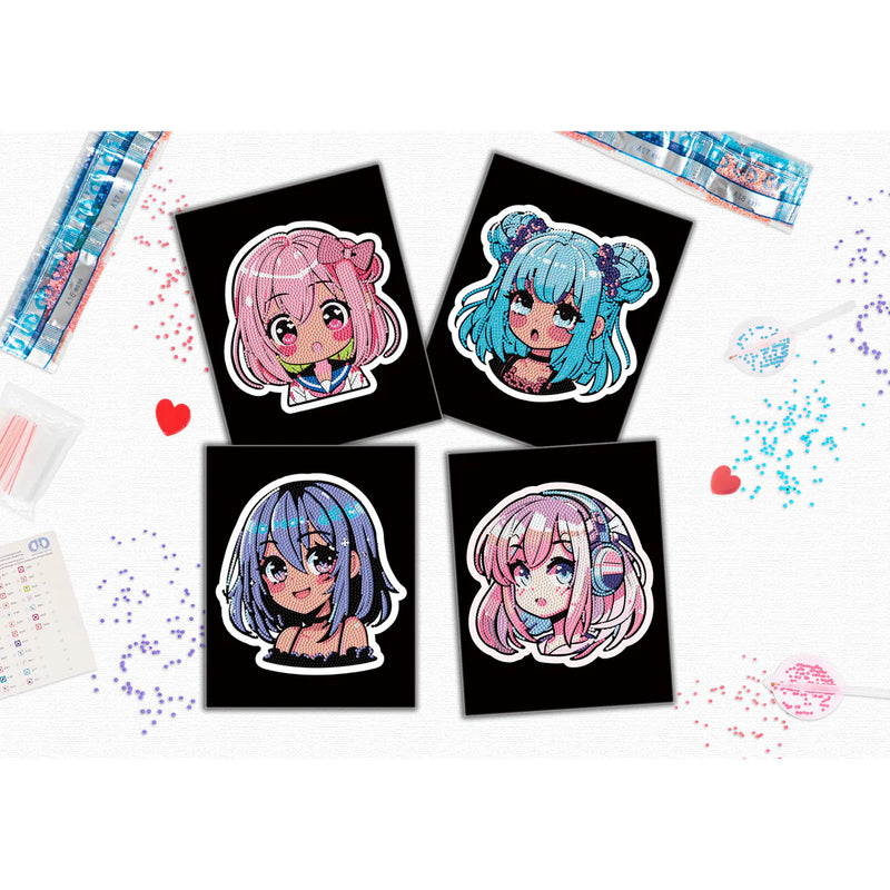 DIAMOND DOTZ - DOTZIES FLOCK - NEON ANIME GIRLS - Limolin 