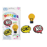DIAMOND DOTZ - DOTZIES Stickers - Hmmm - Ok! - Light Globe - No! - Limolin 