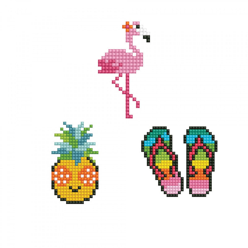 DIAMOND DOTZ - DOTZIES Stickers - Holiday - Flamingo - Pineapple - Thongs - Limolin 