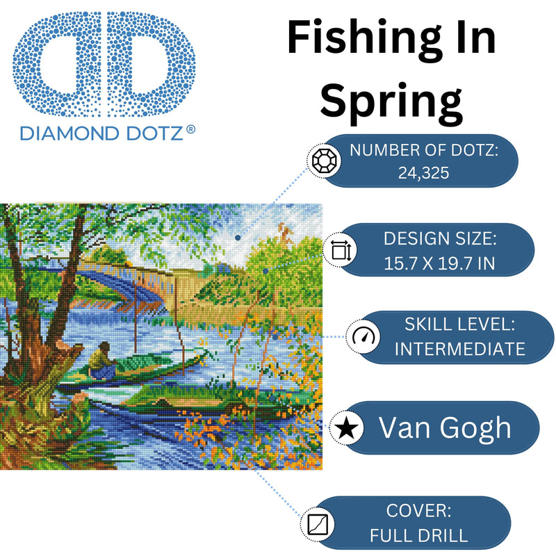 DIAMOND DOTZ - Fishing in Spring (Van Gogh) - Limolin 