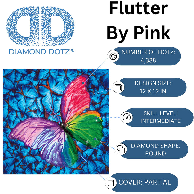 DIAMOND DOTZ - Flutter by Pink 38x38 - Limolin 