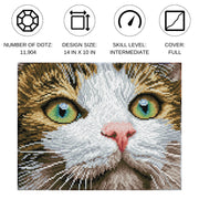 DIAMOND DOTZ - GREEN EYED BEAUTY (11.81" x 11.81" - 30cm x 30cm) - Limolin 