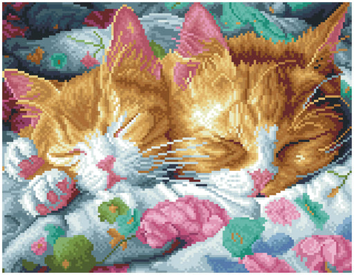 DIAMOND DOTZ - KITTY KIP (13.6" x 17.5" - 35cm x 45cm) - Limolin 