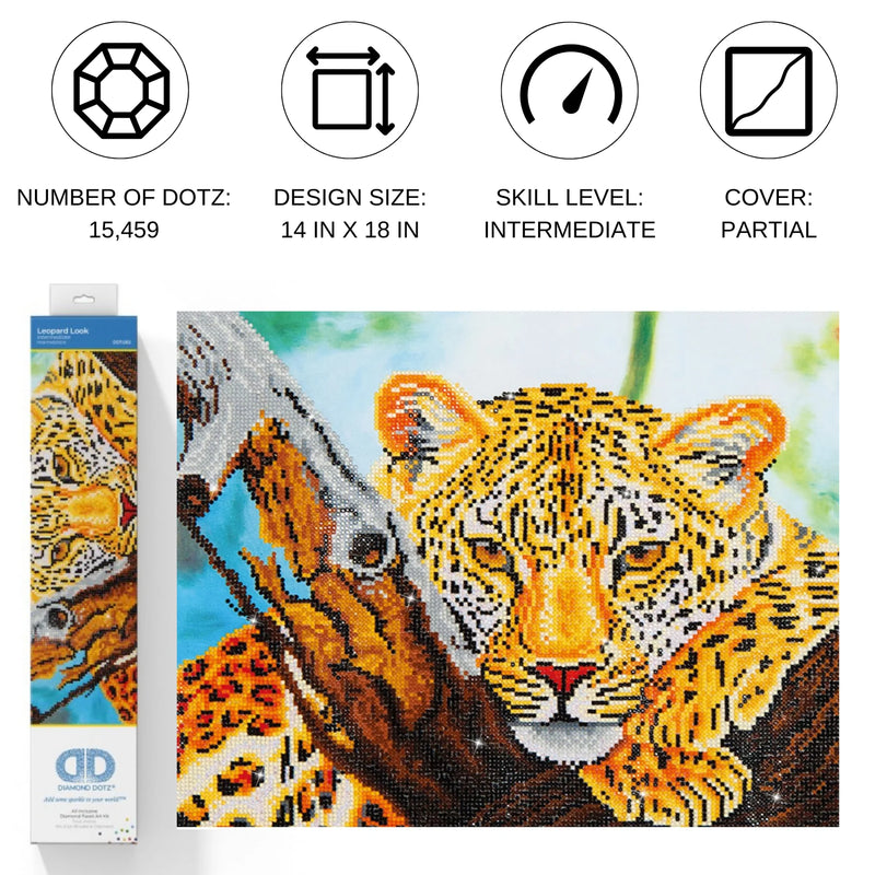 DIAMOND DOTZ - LEOPARD LOOK (14" x 18") - Limolin 