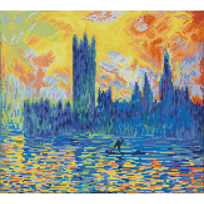 DIAMOND DOTZ - London Parliament in Winter (Monet) - Limolin 
