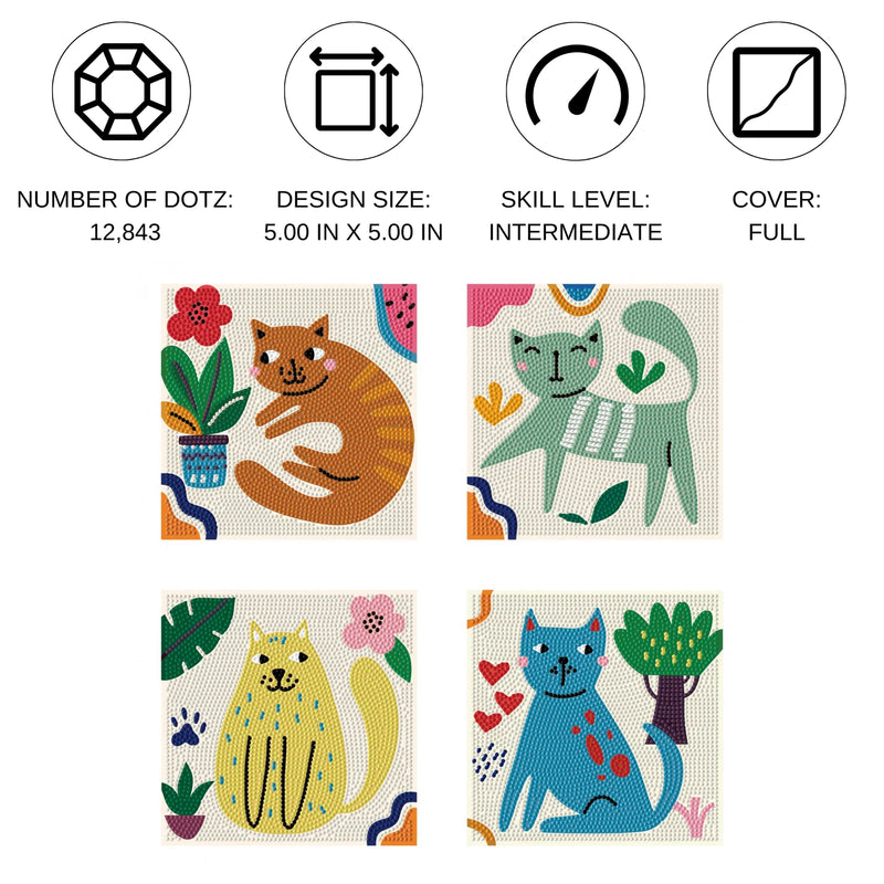 DIAMOND DOTZ - MINI DOTZ - I LOVE CATS - Limolin 